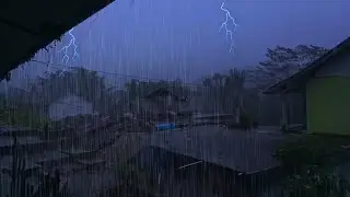 Sleepless Nights in 3 Minutes with Growling Rain & Shrill Thunder on Rickety Tin Roof