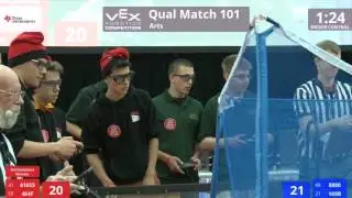 VEX Worlds 2016 - VRC High School - Arts - Qual 101 (6165S 464F) 102 vs 186 (8800 169B)