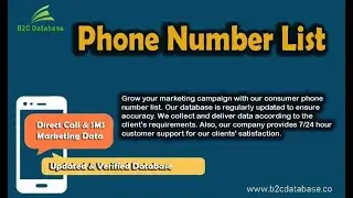 Phone Number Database | Consumer & Cell Phone Number List by B2C Database