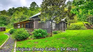 Virginia Cheap Cabins On 2.28 Acres | $140k | VA Real Estate | Unique Investment | New Porch