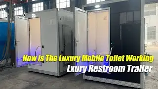 Luxury Mobile Toilet Black Color, VIP Restroom Trailer