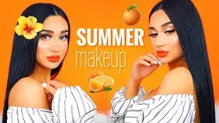 HOT FIRE SUMMER MAKEUP TUTORIAL | Bright Orange Lip