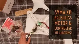 Video Drone - Syma X8 Brushless Motor and Controler Upgrade Kit Unboxing!