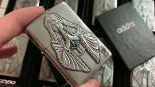 Zippo 49756 &ndash; Zippo Anne Stokes Gothic Prayer Emblem Brushed Chrome [BatluaRIO.vn]