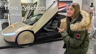 Tesla Cybercab viewing at Westfield London VLOG (the world's first vision only autonomous car)