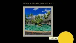 Flic-en-Flac Mauritius Poster Print Wall Art | Flic-en-Flac Home Decor | Flic-en-Flac Print Colle...