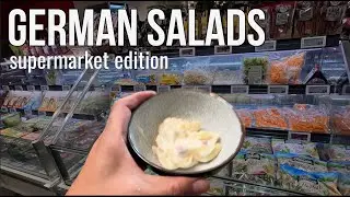 Trying Classic German Supermarket Salads 🇩🇪 | Fleischsalat, Eiersalat, Kartoffelsalat & More!