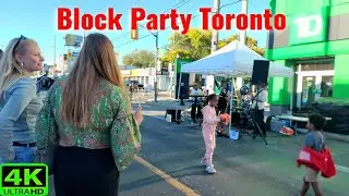 【4K】Toronto Pape Village Block Party Walk 2025 🎉 | East York Street Festival (Sept 2025)