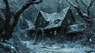 The Snowlit Cabin of the Silent Wood | Medieval Celtic Winter Ambience for Study, Focus & Relax