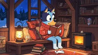 Bluey Lofi Winter 🎧 Cozy Rustic Attic Ambience: Deep Sleep & Reading Relaxation Beats ✨