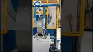 slit #steel Vertical #coil wrapping machine with Motorized ring up down system and trolley unit