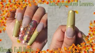 Encapsulated Fall Leaves Nails