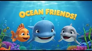 Fish, Whale & Dolphin Rhyme &ndash; Ocean Friends | 3D Animation | Kids Learning & Fun Song
