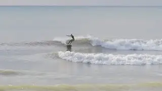 2023.08.17 surfing clean waves on lake michigan in the morning