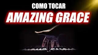 Como tocar AMAZING GRACE no teclado só com as teclas pretas (aula de teclado)