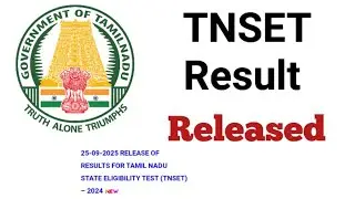 Finally TNSET Results Released | Tamilnadu State Eligibility Test 2024 | @RathiyaInnovation 