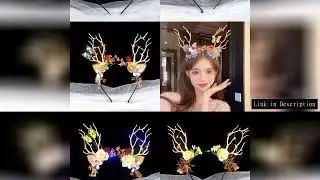 1Pcs Christmas Glowing Elk Antlers Headband Cute Hair Accessories Antlers Butterfly Hair Strap Girl