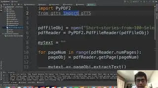 Convert PDF to Text and then to Audio Python