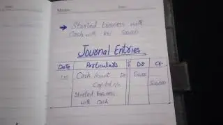 #1 Basic Journal entry | Started business with Cash