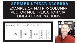 Example of matrix column vector multiplication via linear combinations