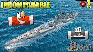 Incomparable 4 Kills 146K Damage 10 tier Rank fast destroy game | World of Warships