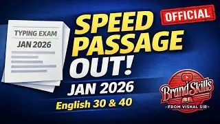 GCC TBC Typing January 2026 | Speed Passage Photocopy OUT (English 30 & 40)