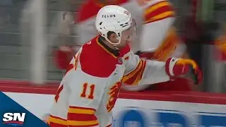 Mikael Backlund Tucks Home Goal Off Slick Backhand Pass From Blake Coleman