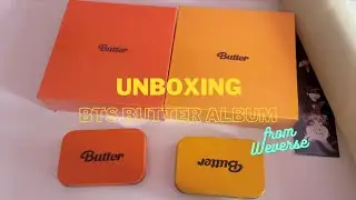 Unboxing BTS BUTTER ALBUM (SET) from WEVERSE, ROLLED POSTER, PREORDER BENEFITS | malaysia