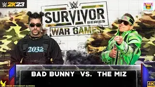 Bad Bunny Vs. The Miz - No DQ Match - Survivor Series War Games: WWE 2K23