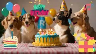 🐶 🎂 Barking Dogs Happy Birthday Song