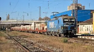 Влак на PIMK RAIL CARGO от Враца за Бургас начело с 80006 и бутаща 47376 транзит през гара Казанлък 