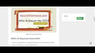 30 April KPSC JE Answer Key 2023  KPSC Junior Engineer Cutoff Marks