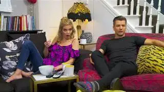 Rachel Riley feet up on sofa 2