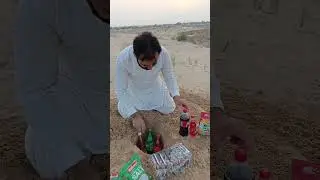 Hiding food and drinks in desert area #survival #lifehacks #camping #outdoors #shorts#food #skills