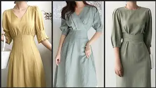 Fashionable Linen Frock Design Ideas For Women