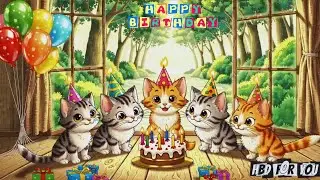 Happy Birthday Song Mom Cat & Kitten | Cute Cats Party! | HBD For You