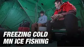 FREEZING COLD Minnesota Ice Fishing for Sunfish and Crappies