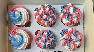 Vanilla cupcakes with whipped cream frosting - ayzah cuisine