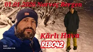Norveç bergende kārlı yeni yıla Giriş 01.01.2026 #soguk #kış @kebo42@Rec42@ReBO42Norveç #tatilvlog 