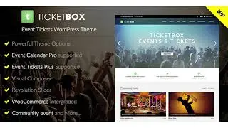 TicketBox &ndash; Event Tickets WordPress Theme | Themeforest Website Templates and Themes