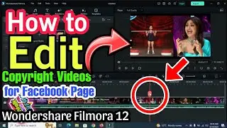 How to Edit Copyright Video for facebook Page in Wondershare Filmora 12 | facebook video editing
