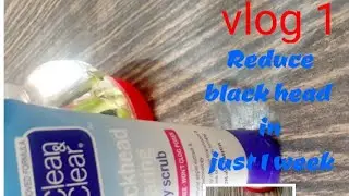 #👍Clean &  Clear blackhead daily scrub review & demo || reduce blackhead in just 1 week ||
