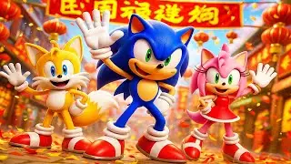 Sonic and Friends Light Up the Street Festival With High Energy Moves ⚡🎉 | Funny Sonic Stories
