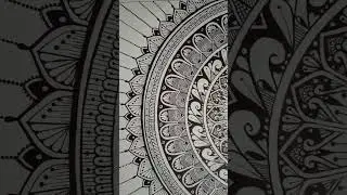 half circle mandala art design #ytshorts #youtubeshort