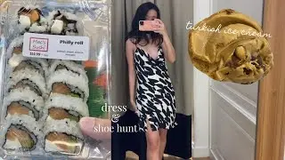 vlog 14 | post-work sushi, graduation dress + shoe shopping, and turkish ice cream