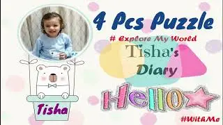 Tisha Solving 6 Jigsaw Puzzle's for Kids   Explore Apple, Carrot, Fish, Ship, Dog and Monkey Puzzles