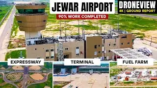 Jewar International Airport ✈️| Terminal, Expressway, Fuel Farm | 90% Work Completed | Drone View 4K