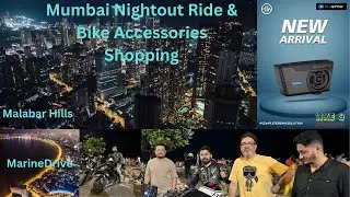 South Mumbai ki night ride aur bike accessories shopping | Bluarmor intercom review on live ride