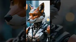 Cybernetic Animals Come to Life - Robot Fox #aishorts #futuristic #cybernetic #digitalart