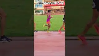2km Time trial 5.15 🏃&zwj;♂️🏃&zwj;♂️🔥        #youtubeshorts #trackandfield #motivation #army #Runningpoint1